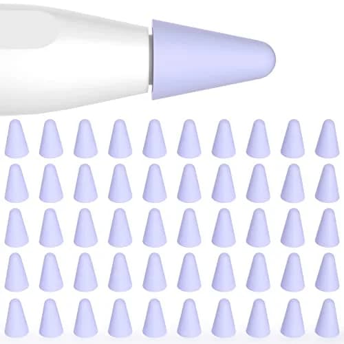 JOOSKO Silicone Tips Cover for Apple Pencil 2nd/1st Gen & USB-C | Noise-Free, Protective Lavender thumbnail 1