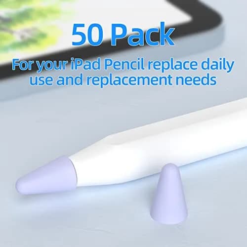 JOOSKO Silicone Tips Cover for Apple Pencil 2nd/1st Gen & USB-C | Noise-Free, Protective Lavender thumbnail 6