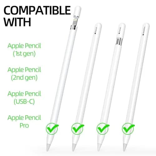 JOOSKO Silicone Tips Cover for Apple Pencil 2nd/1st Gen & USB-C | Noise-Free, Protective Lavender thumbnail 7