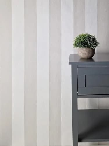 WALLCOVER Non-Woven Wallpaper Grey Stripes 10.05 x 0.53 m | Modern Block Stripe Design for Home & Office thumbnail 4