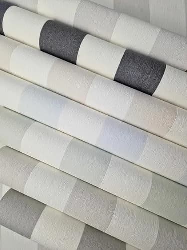 WALLCOVER Non-Woven Wallpaper Green Stripes 10.05 x 0.53 m | Modern Block Stripe Design for Home & Office thumbnail 6