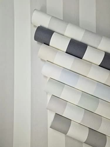 WALLCOVER Non-Woven Wallpaper Green Stripes 10.05 x 0.53 m | Modern Block Stripe Design for Home & Office thumbnail 7
