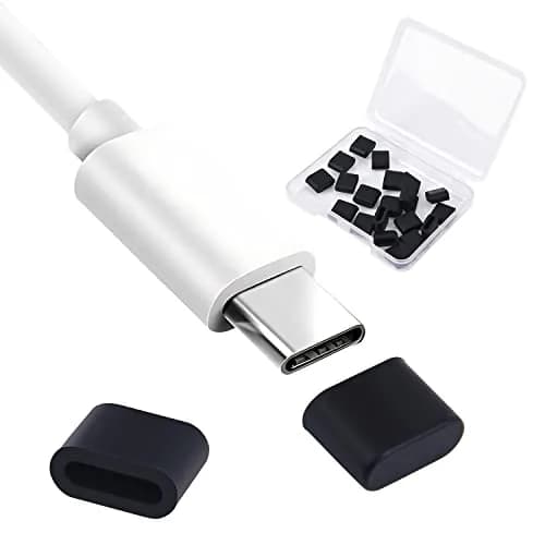 iKammo USB C Dust Caps 20 Pcs | Silicone Type C Port Protector for Android, MacBook, Pixel thumbnail 1