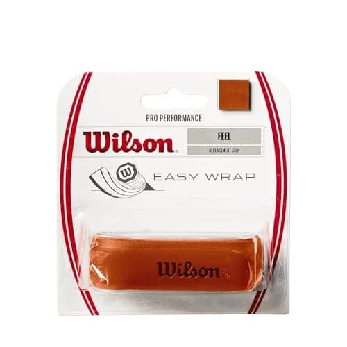 WILSON Pro Performance Replacement Tennis Grip - Brown | Soft, Tacky, Easy Wrap for Professional Feel thumbnail 1