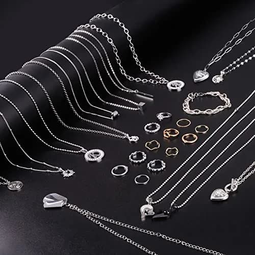 Ecoofor Stainless Steel Jewelry Chain Set with Jump Rings & Clasps | 270.6 meters (95.1 ft) Silver thumbnail 5