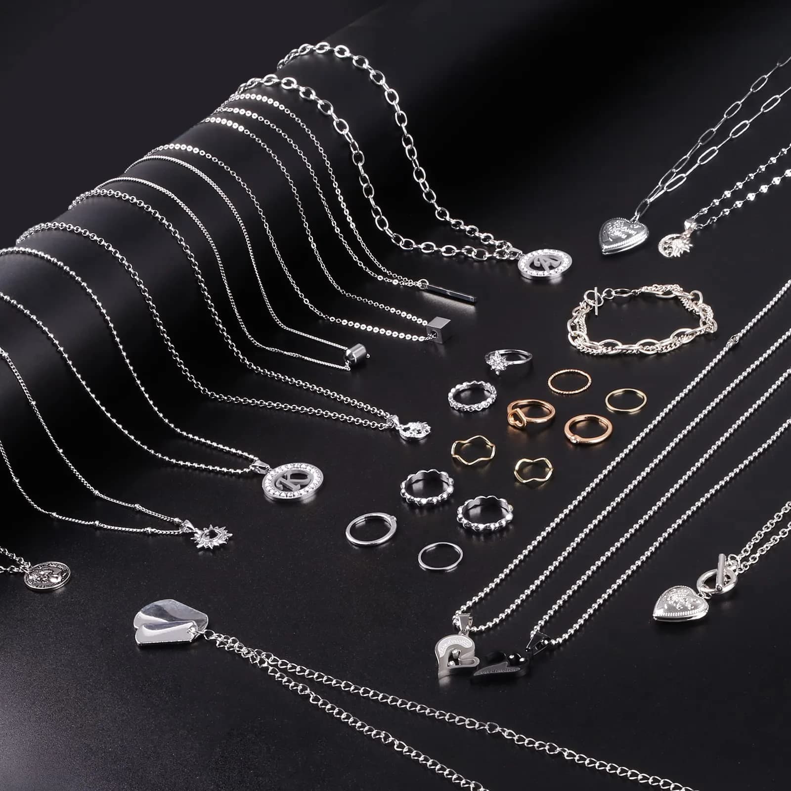Ecoofor Stainless Steel Jewelry Chain Set with Jump Rings & Clasps | 270.6 meters (95.1 ft) Silver - view 5