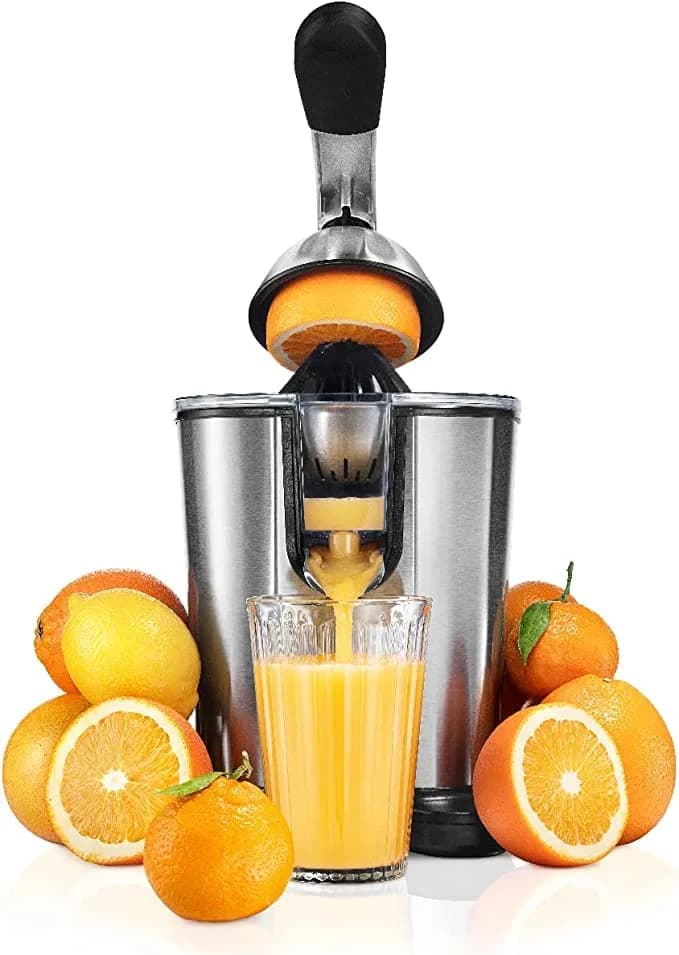 Eurolux ELCJ3000 Citrus Juicer Replacement Container with Spout | Transparent Polished Stainless Steel thumbnail 3