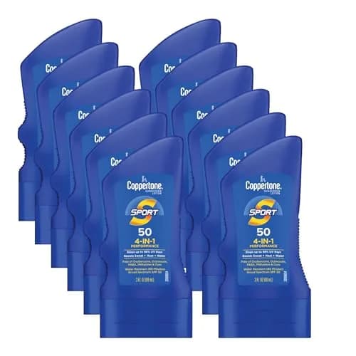Coppertone Sport Sunscreen Lotion SPF 50, 12 x 90ml (3 Fl Oz) | Broad Spectrum UVA/UVB Protection thumbnail 1