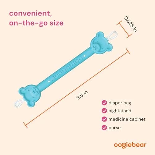 oogiebear Baby Nose & Ear Picker with Travel Case, 2 Pieces, Blue | Safe Dual-Ended Nasal Aspirator for Newborns & Toddlers thumbnail 6