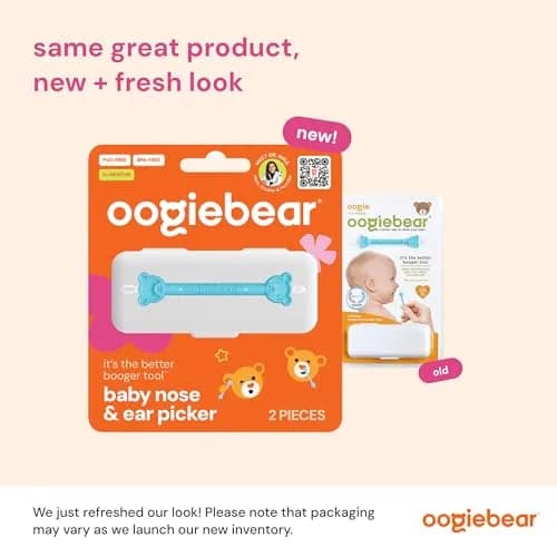 oogiebear Baby Nose & Ear Picker with Travel Case, 2 Pieces, Blue | Safe Dual-Ended Nasal Aspirator for Newborns & Toddlers thumbnail 2