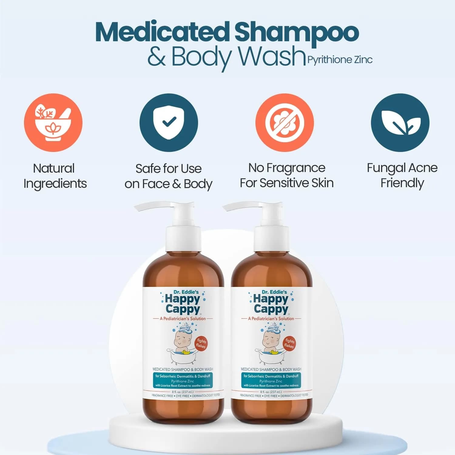 Happy Cappy Medicated Shampoo Only - 8 Fl Oz (Pack of 2) for Cradle Cap & Dandruff - view 3