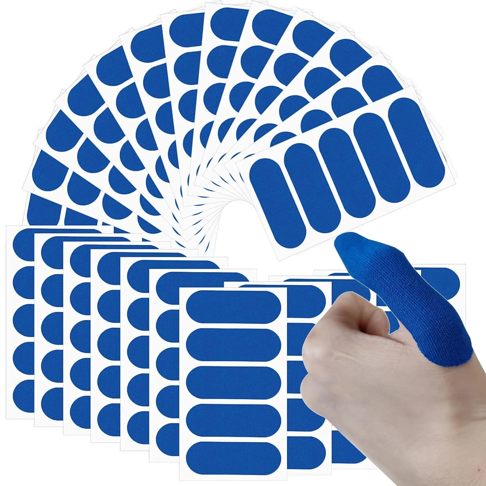 Birllaid Bowling Thumb Tape 120PCS Black | Elastic Cotton Sport Support — Blue