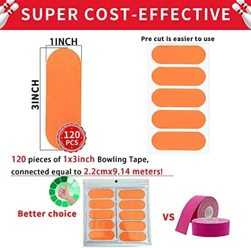 Birllaid Bowling Thumb Tape 120PCS | Elastic Cotton Sport Accessory for Men Women thumbnail 2
