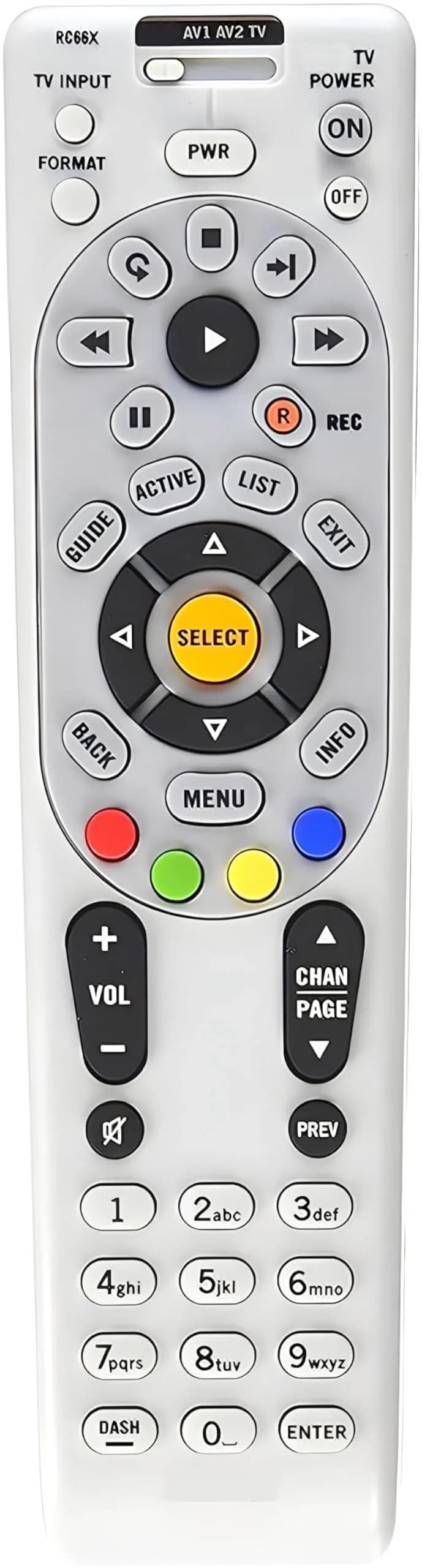 BUCK TAPE AS TOUGH AS A BUCK DirecTV RC66RX IR/RF Universal Remote Control | Programmable, Extended Range, Ergonomic Design — RC66