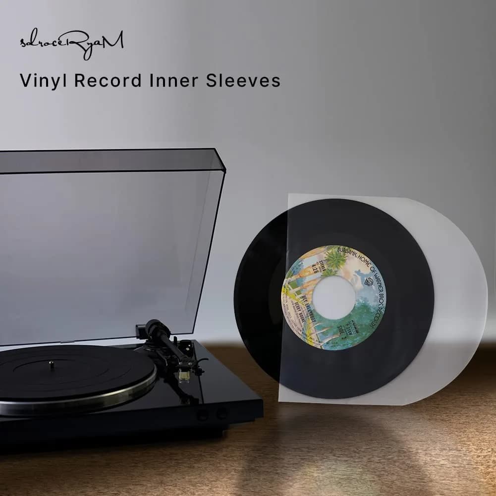 sdroceRyaM 100PCS 10 Inches Vinyl Record Inner Sleeves | Anti Static Round Bottom Protective Sleeves for LP Vinyl Record - view 6