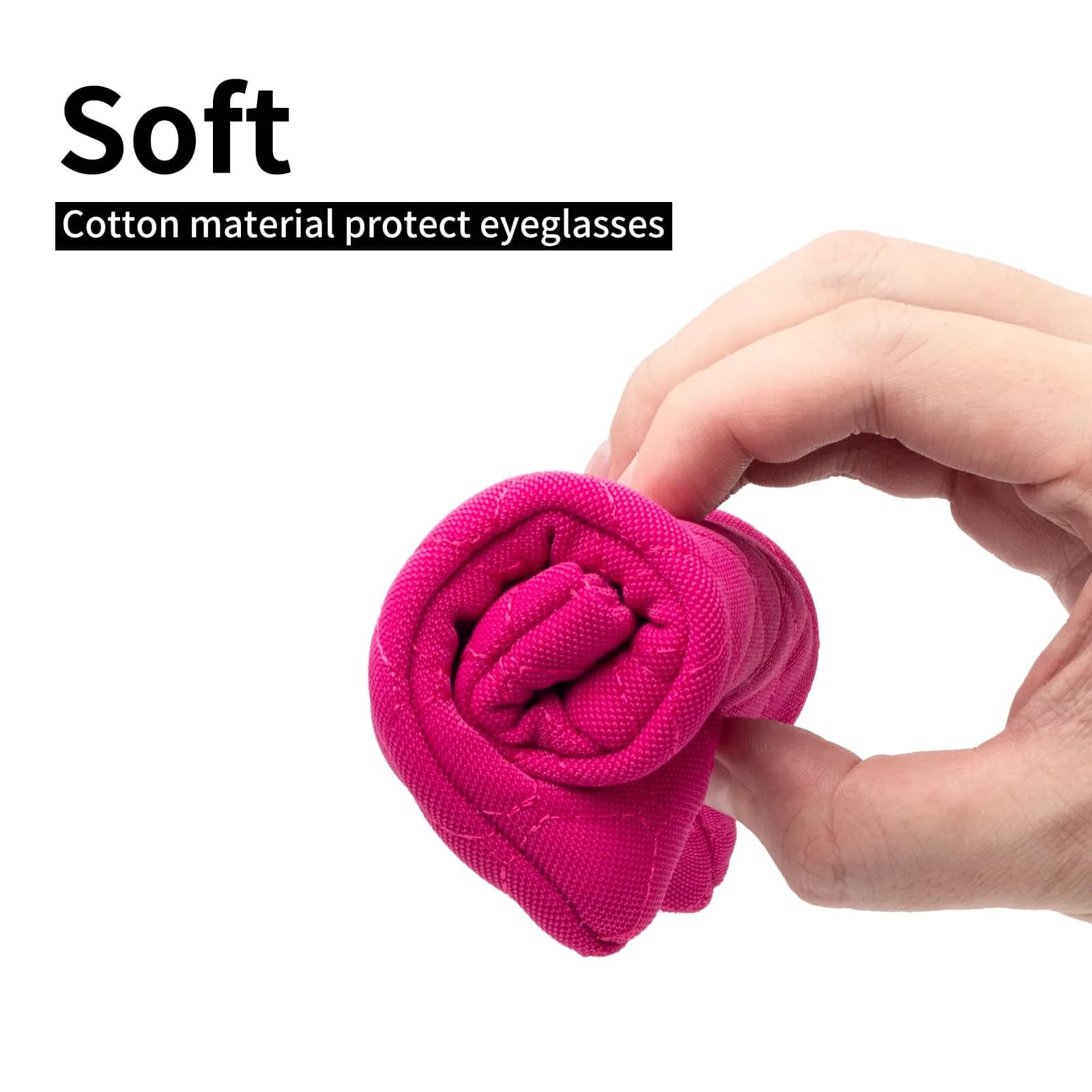 Face Shadow Double Glasses Case Soft Eyeglass Case for Women & Men | Holds Two Pairs - view 5