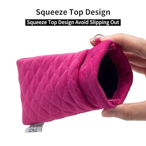 Face Shadow Double Glasses Case Soft Eyeglass Case for Women & Men | Holds Two Pairs thumbnail 2