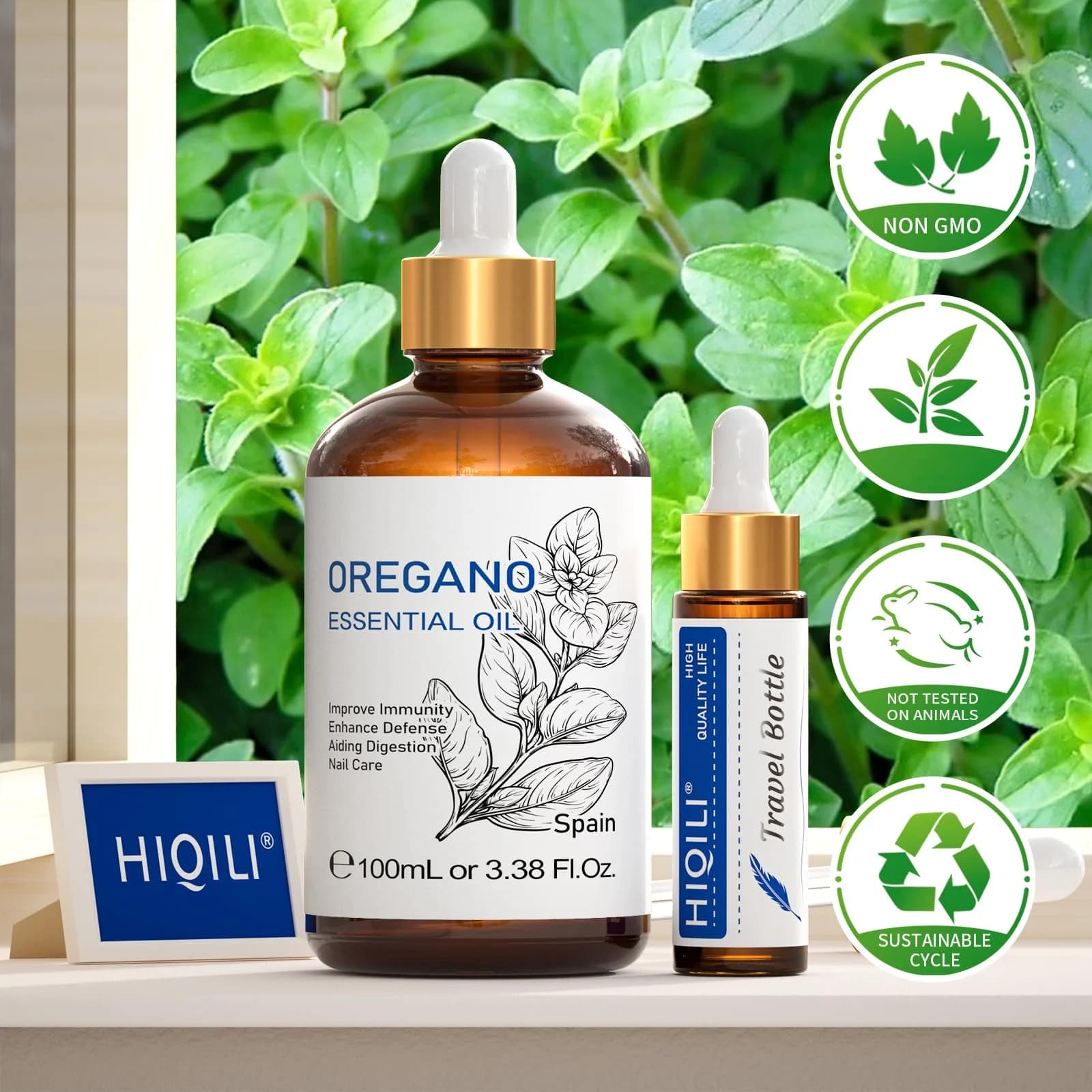 HIQILI Oregano Essential Oil for Diffuser - 100ml (3.38 Fl Oz) | Steam Distilled, Pure & Natural - view 9