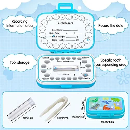 Caffox Tooth Keepsake Box for Kids | Baby Teeth Storage & First Tooth Container thumbnail 2