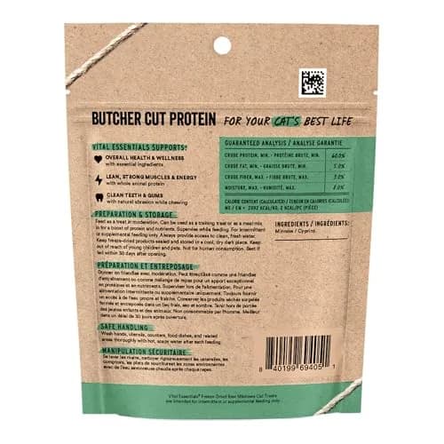Vital Essentials Freeze Dried Minnows Cat Treats 0.5 oz (14 g) | Single Ingredient Protein Snack thumbnail 2
