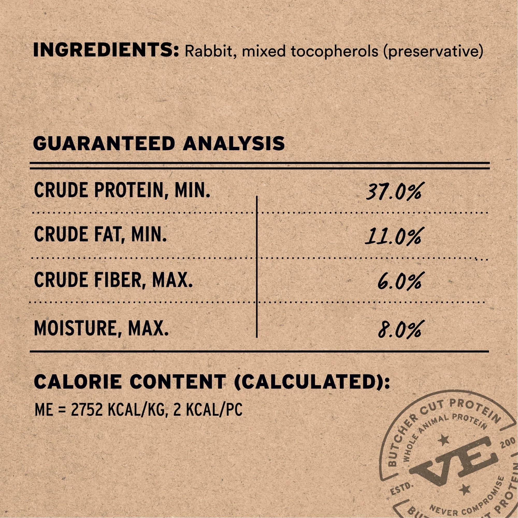 Vital Essentials Freeze Dried Rabbit Cat Treats 0.9 oz (25.5 g) | High Protein, Grain-Free, USA Crafted - view 3