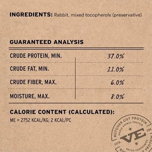 Vital Essentials Freeze Dried Rabbit Cat Treats 0.9 oz (25.5 g) | High Protein, Grain-Free, USA Crafted thumbnail 3