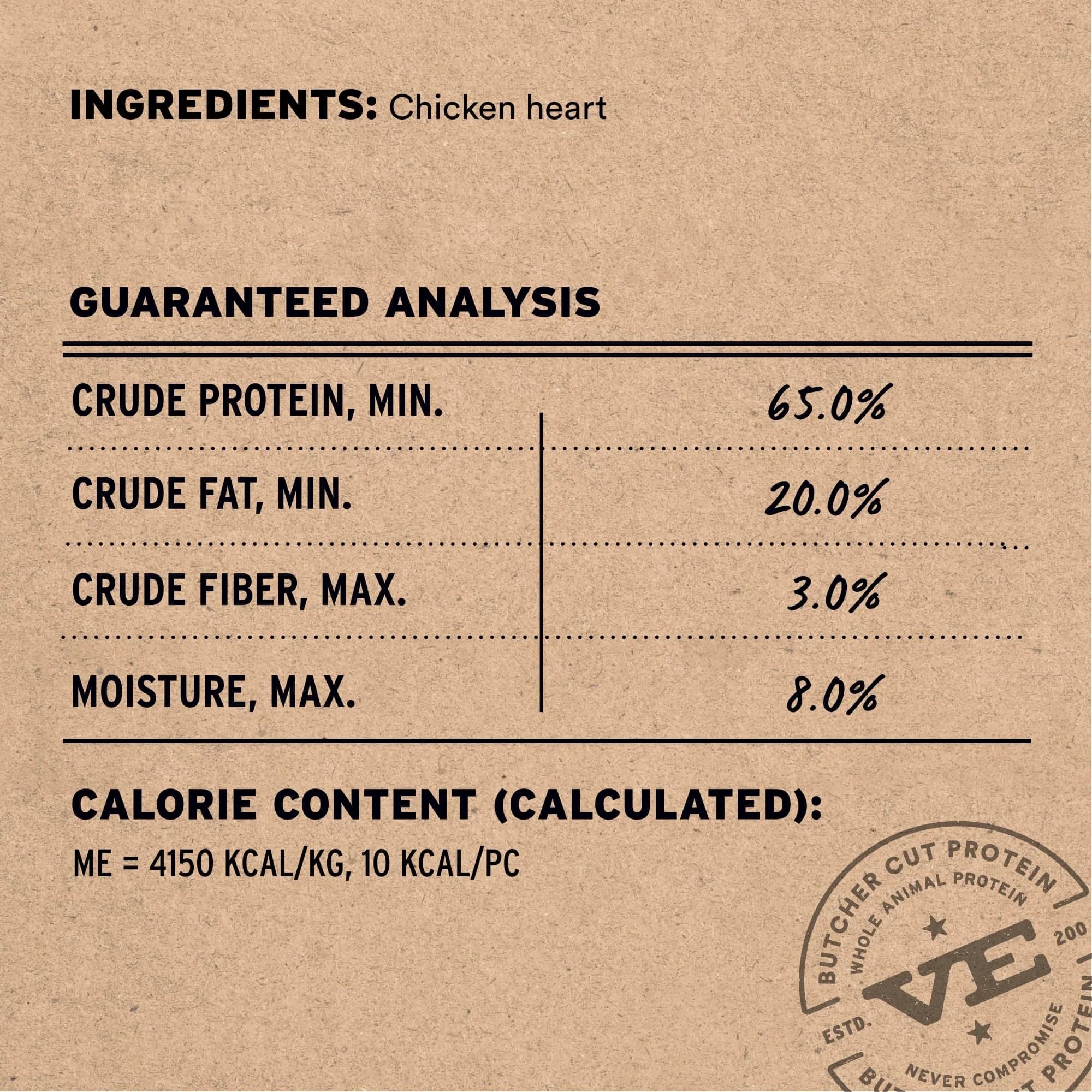 Vital Essentials Freeze Dried Raw Chicken Hearts Cat Treats 0.8 oz (22.7 g) | High Protein Single Ingredient Snack - view 3