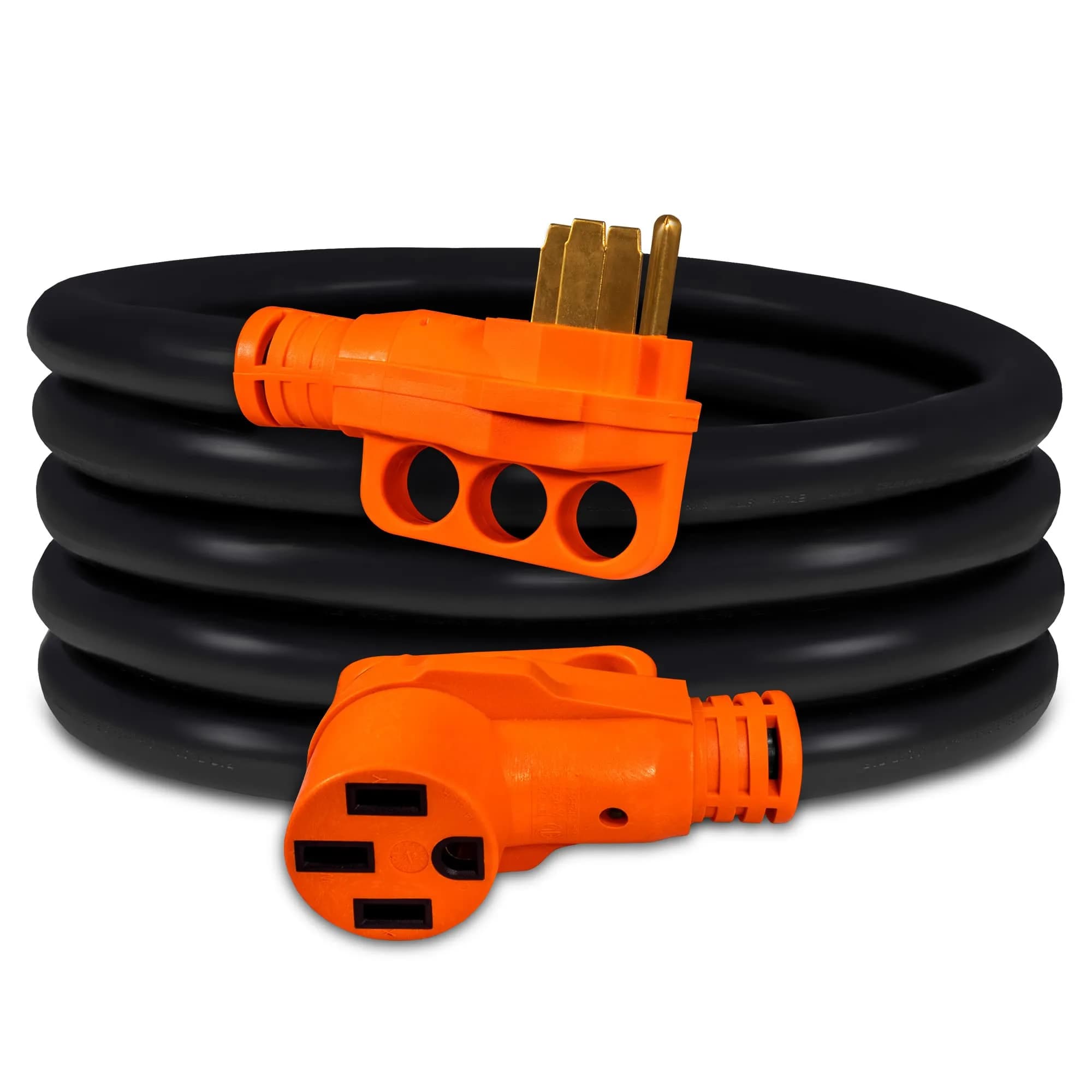 ONLINE LED STORE 15ft 50 Amp RV Extension Cord 125/250V NEMA 14-50 6 Gauge 4 Prong | Heavy Duty Power Cable for RVs
