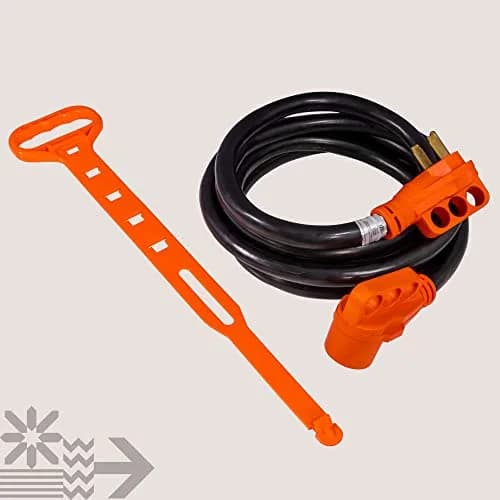 ONLINE LED STORE 15ft 50 Amp RV Extension Cord 125/250V NEMA 14-50 6 Gauge 4 Prong | Heavy Duty Power Cable for RVs thumbnail 8