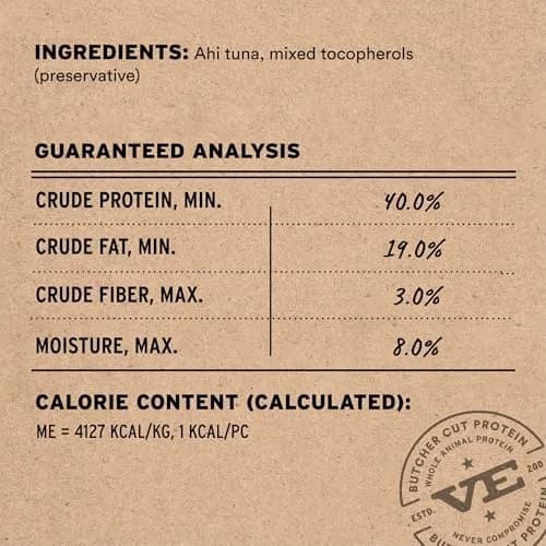 Vital Essentials Freeze Dried Ahi Tuna Cat Treats 1.1 oz (31 g) | High Protein Raw Cat Food thumbnail 3