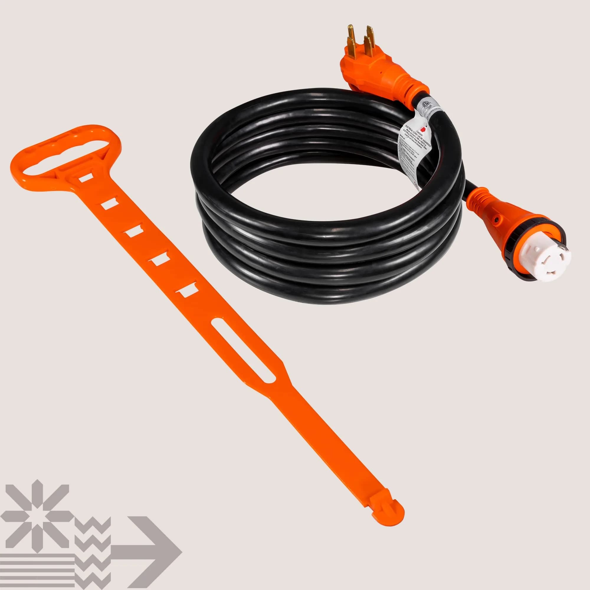 ONLINE LED STORE 15ft 50 Amp RV Extension Cord 125/250V Twist Lock 6 Gauge 4 Prong | Heavy-Duty Copper Power Cable thumbnail 8