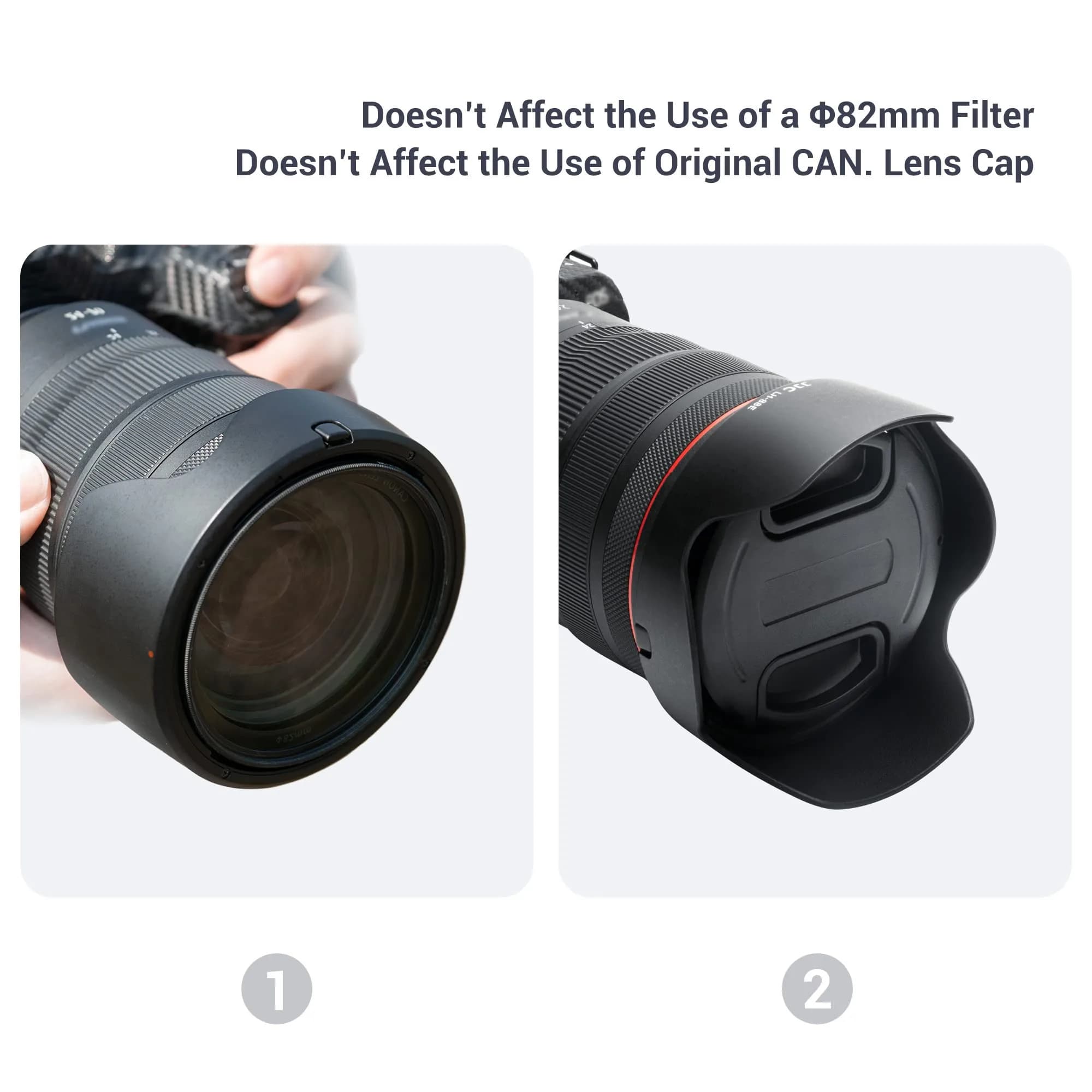 JJC Lens Hood for Canon RF 24-70mm f/2.8L IS USM & RF 24-105mm F2.8 L IS USM Z Lens | Replaces EW-88E - view 5