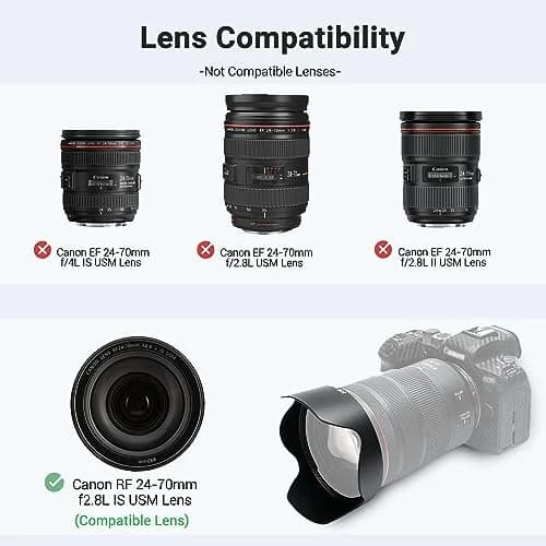 JJC Lens Hood for Canon RF 24-70mm f/2.8L IS USM & RF 24-105mm F2.8 L IS USM Z Lens | Replaces EW-88E thumbnail 2