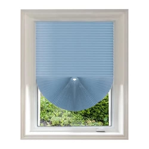 Jlong Cordless Pleated Paper Shades 35.4"W x 59"H | No-Drill Temporary Window Coverings thumbnail 4
