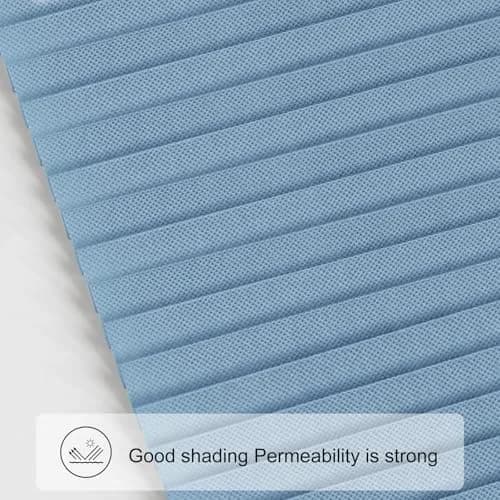 Jlong Cordless No-Drill Paper Pleated Shades 57.4 cm x 180.3 cm | Easy Stick-On Window Covering thumbnail 3