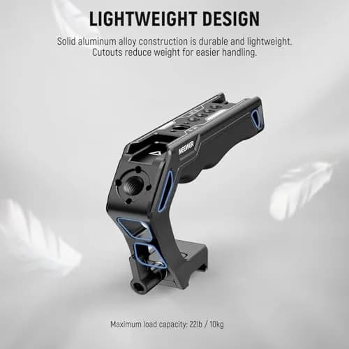 NEEWER Top Handle and NATO Rail Kit, Comfort Silicone Grip with Quick Release NATO Clamp, 3 Cold Shoes and 1/4" 3/8" ARRI Threads, CA008 | Compatible with SmallRig Camera Cage thumbnail 4