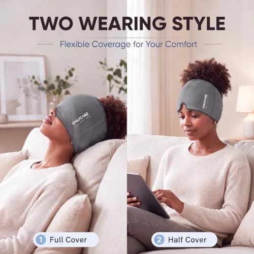 ONLYCARE Migraine Relief Cap, Headache Relief Cold Cap with Odorless Gel | Ergonomic Hot & Cold Therapy for Migraines thumbnail 5