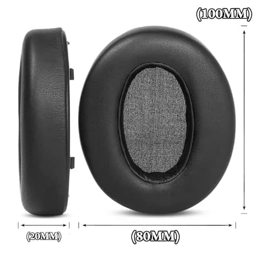YunYiYi Replacement Earpads for Sony WH-XB910N Headphones | Black Protein Leather with Memory Foam (1 Pair) thumbnail 5