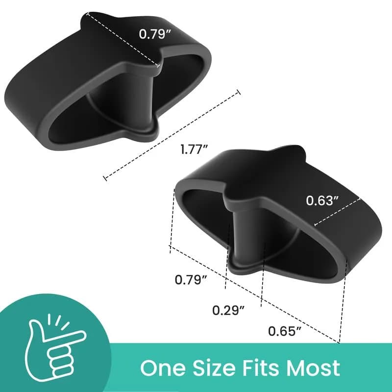 Welnove Pack of 12 Bunion Corrector Toe Separators with 2 Loops for Overlap Toe, Black | Soft Gel Toe Spacers for Pain Relief thumbnail 2