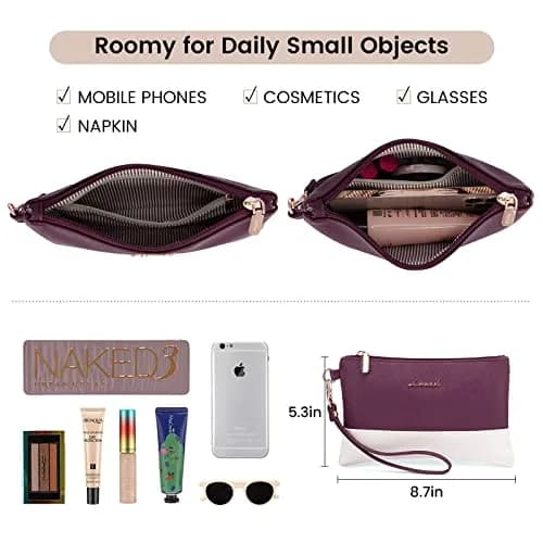 LOVEVOOK Laptop Tote Bag for Women 15.6 Inch | Professional Leather Computer Briefcase with Clutch thumbnail 9