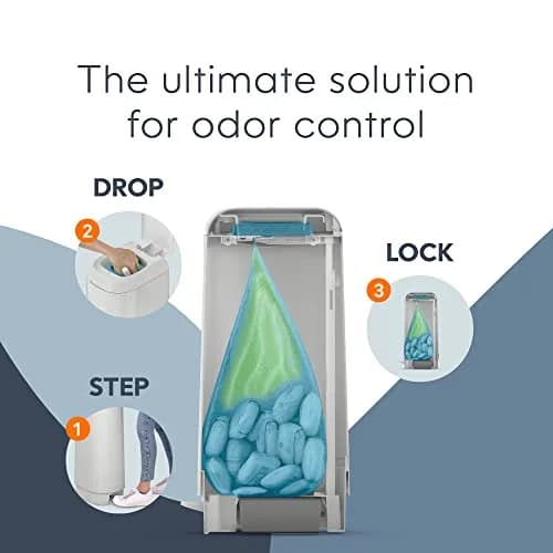 Diaper Genie Signature Diaper Pail with Easy Roll Refill 5L | Odor Lock & Hands-Free Operation thumbnail 6