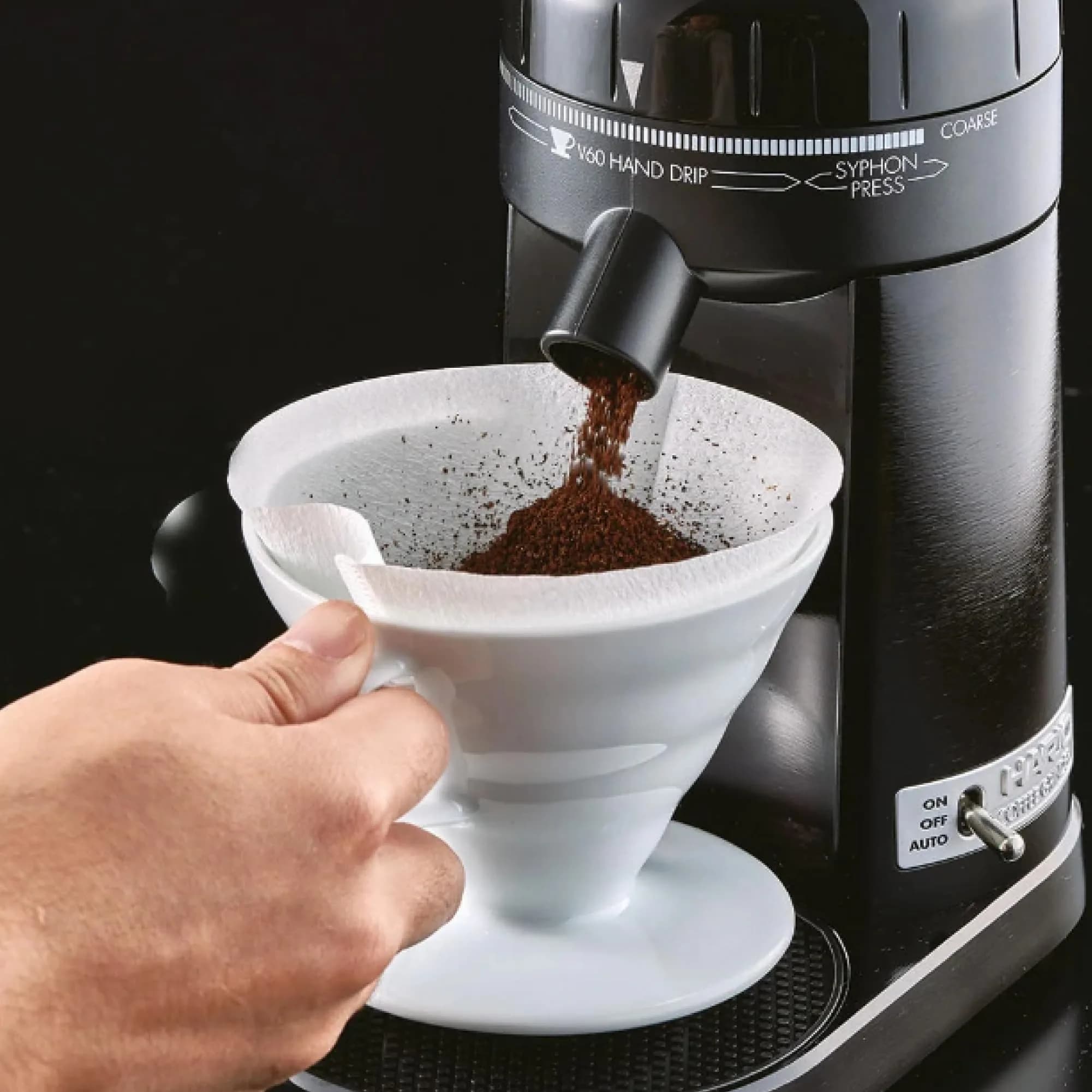 HARIO V60 Ceramic Coffee Dripper Red for 1-4 Cups | 600ml (20.29 Fl Oz) Pour Over Brewer - view 4