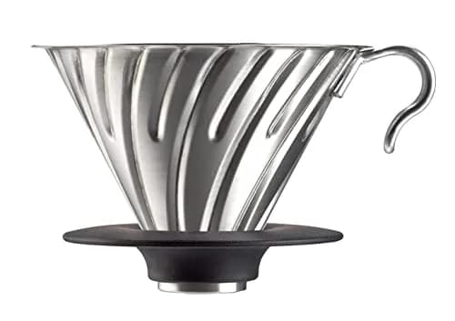Hario V60 Metal Coffee Dripper Size 02 (1-4 Cups) | Precision Pour-Over for Floral & Fruit Notes thumbnail 1