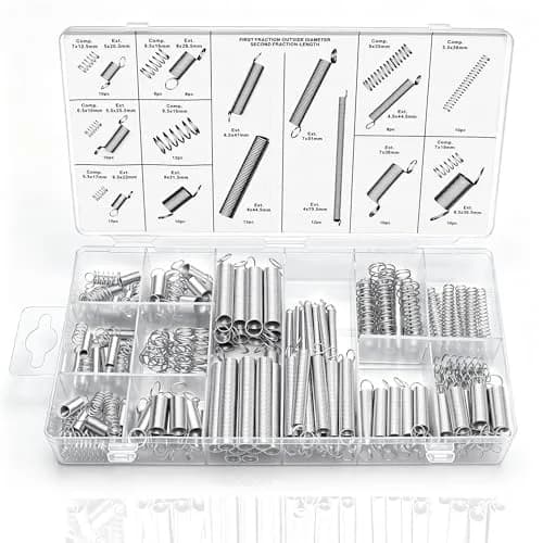 Dianrui 200PCS Spring Assortment Kit 20 Sizes Zinc Plated Steel Compression & Extension Springs | DIY Repair thumbnail 1