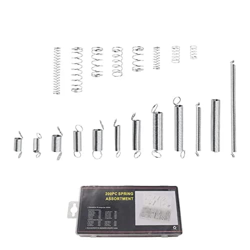 Dianrui 200PCS Spring Assortment Kit 20 Sizes Zinc Plated Steel Compression & Extension Springs | DIY Repair thumbnail 4