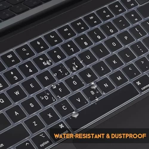CaseBuy Black Silicone Keyboard Cover for MacBook Air 13.6/15.3 inch M2-M5 Chip, MacBook Pro 14/16 inch M1-M5 Pro/Max | US Layout Protector thumbnail 5