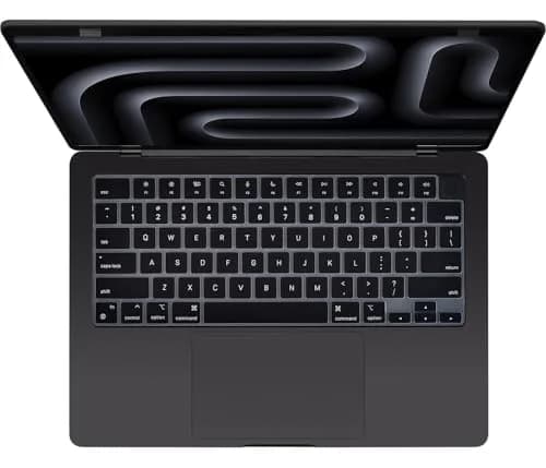 CaseBuy Black Silicone Keyboard Cover for MacBook Air 13.6/15.3 inch M2-M5 Chip, MacBook Pro 14/16 inch M1-M5 Pro/Max | US Layout Protector thumbnail 7