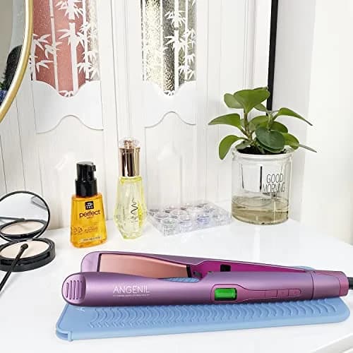 ANGENIL Heat Resistant Silicone Mat & Pouch for Hair Tools | Safe Travel Flat Iron & Curlers (28.57 cm x 13.97 cm) thumbnail 5