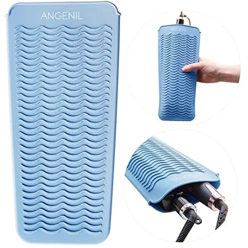 ANGENIL Heat Resistant Silicone Mat & Pouch for Hair Tools | Safe Travel Flat Iron & Curlers (28.57 cm x 13.97 cm) thumbnail 6