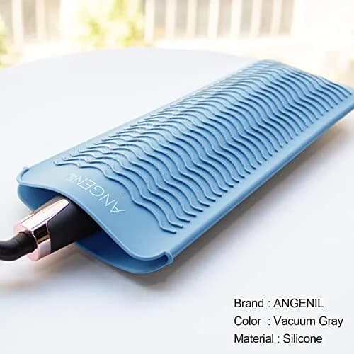 ANGENIL Heat Resistant Silicone Mat & Pouch for Hair Tools | Safe Travel Flat Iron & Curlers (28.57 cm x 13.97 cm) thumbnail 4